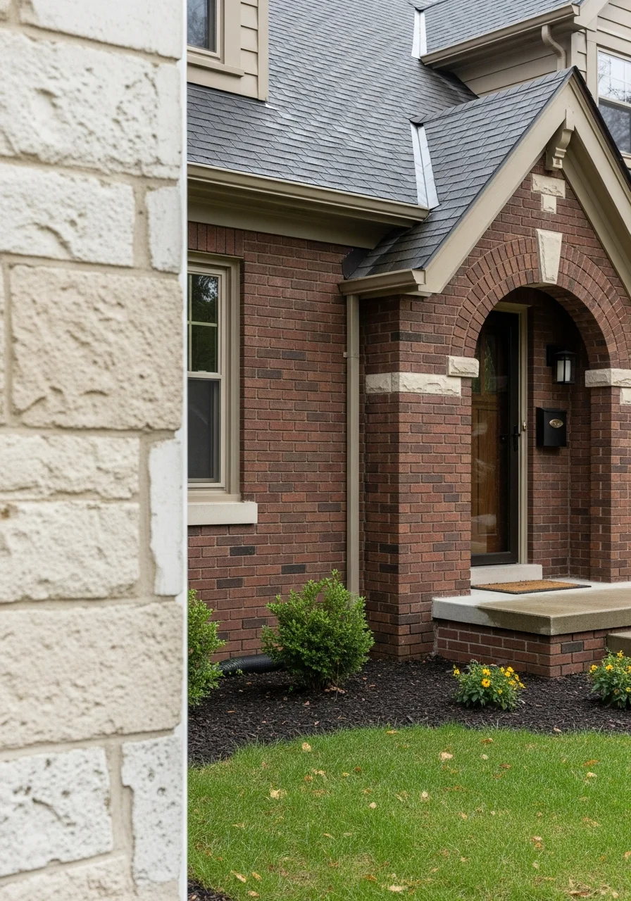 Detail shot of a Cleveland home's entrance showing quality workmanship and local architectural style.